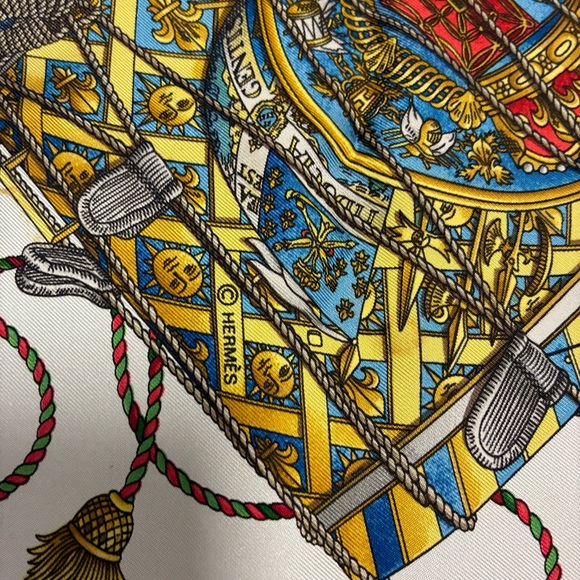 Hermes Les Tambours Silk Square Scarf - Picture 4 of 11